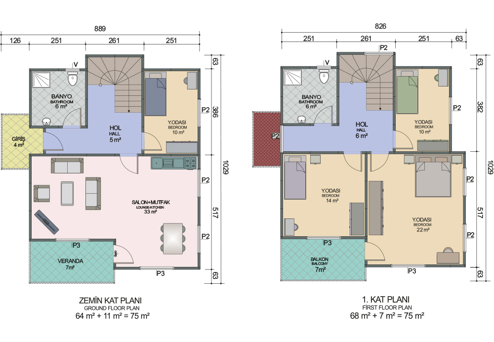 723-dubleks-prefabrik-ev-150m-plan