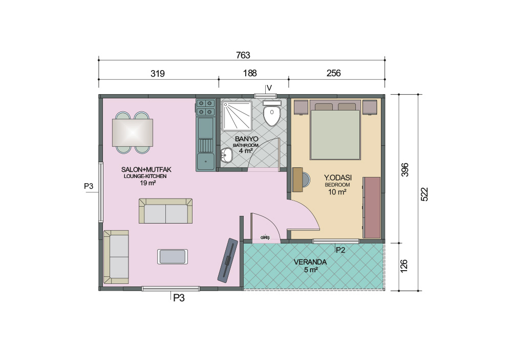511-Prefabrik-Ev-Plan